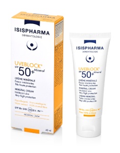 Crema cu protectie solara Uveblock SPF50+ Mineral, 40ml, Isis Pharma