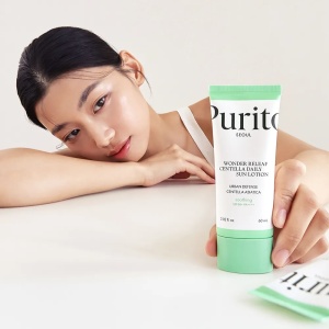 Crema de fata cu protectie solara Wonder Releaf Centella Daily Sun Lotion SPF50+ PA++++, 60ml, Purito - Img 3