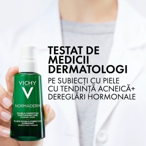 Crema hidratanta cu acid salicilic pentru ten gras cu tendinta acneica Phytosolution Normaderm, 50ml, Vichy - Img 3