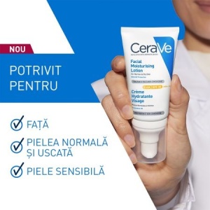 Crema hidratanta de fata cu protectie solara SPF30 si ceramide pentru ten normal-uscat, 52ml, CeraVe - Img 3