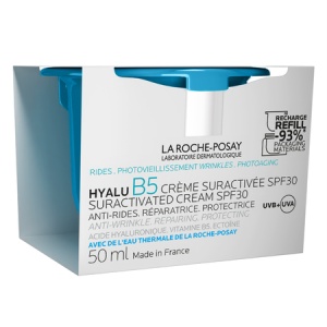 Crema supra-activata acid hialuronic SPF30 Hyalu B5, rezerva de reincarcare, 50ml, La Roche-Posay