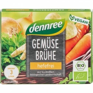 Cuburi bio pentru supa de legume, 6 bucati, Dennree
