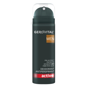 Deodorant spray pentru barbati Active, 150ml, 3723, Gerovital Men