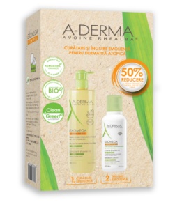 Exomega Control ulei de dus 750 ml+ Exomega Control crema, 400 ml, A-Derma