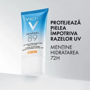 Fluid hidratant 72h Mineral 89 cu acid hialuronic si SPF50, 50ml, Vichy - Img 4