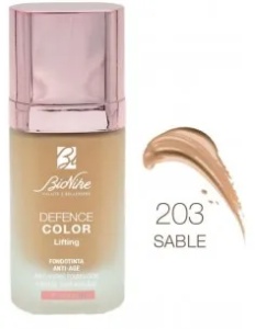 Fond de ten lichid cu efect de lifting Defence Color Anti-Age, 203 Sable, 30ml, Bionike