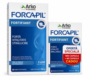 Forcapil Fortifiant, 180cps + 60cps, Arkopharma, Pachet Promotional