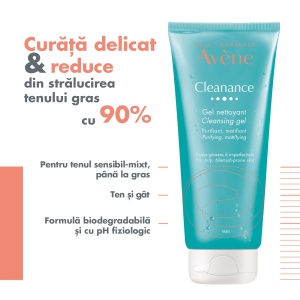 Gel de curatare pentru ten gras cu tendinta acneica Cleanance, 200ml, Avene - Img 2