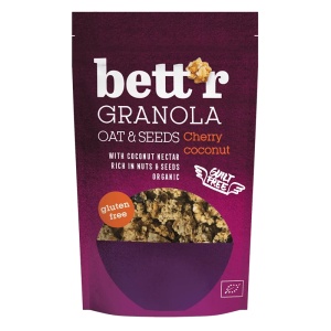 Granola eco cu cirese si cocos fara gluten, 300g, Bettr