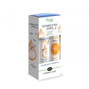 Hydrolytes Sports, 20 tablete efervescente + Vitamina C 500mg, 20 tablete efervescente, Power of Nature