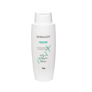 Lapte demachiant si tonic facial cu unt de shea si ceai verde, 200g, Herbagen