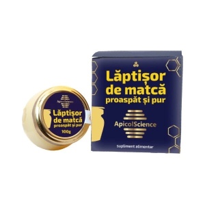 Laptisor de matca proaspat si pur, 100g, Apicol Science