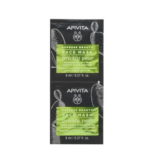 Masca de fata pentru hidratare cu extract de cactus Express Beauty, 8ml, 2 bucati, Apivita