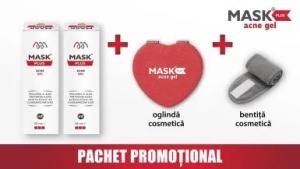 Mask plus acne gel, 30ml, 2 bucati + bentita + oglinda cadou, Meditrina