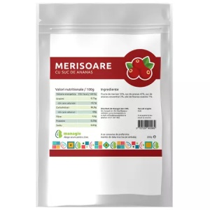 Merisoare cu suc de ananas, 200g, Managis Bio
