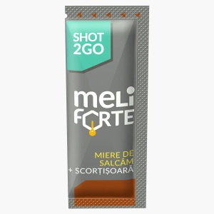 Miere de Salcâm cu Scorțișoară, 12 plicuri x 10g (120g), Meliforte - Img 2