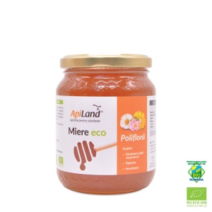 Miere eco poliflora, 500 g, Apiland