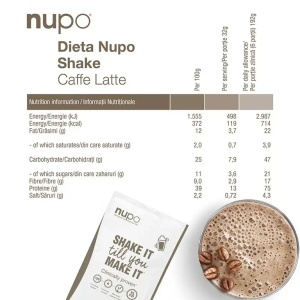 Nupo Shake Caffe Latte, pulbere, 12 plicuri, Nupo - Img 4