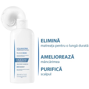 Pachet Sampon Squanorm pentru matreata uscata, 200ml, 2 bucati, Ducray - Img 2