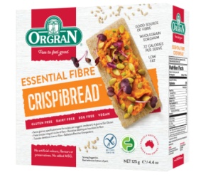 Paine uscata cu fibre esentiale fara gluten, 125g, Orgran
