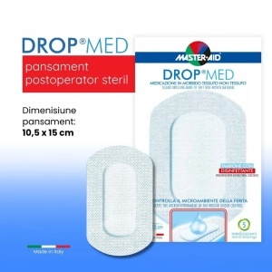 Pansament postoperator Drop Med 10,5x15 cm, 5 bucati, Pietrasanta Pharma - Img 3