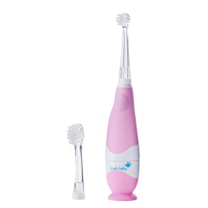 Periuta de dinti electrica Baby Sonic roz, 0-3 ani, Brush-Baby