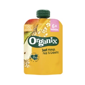 Piure din mango, pere si ovaz bio, +6 luni, 100g, Organix