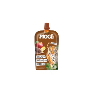 Piure Eco mere, banane, cacao, 120 g, Mogli