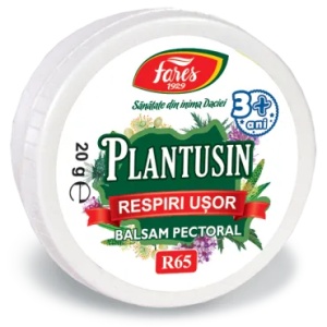Plantusin Respiri Usor R65, balsam pectoral, 20g, Fares