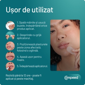Plasturi tratament pentru herpes, 15 plasturi, Compeed - Img 7