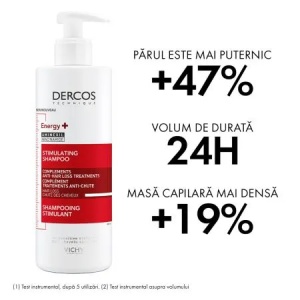 Sampon Dercos Energy+ impotriva caderii parului cu aminexil, 400ml, Vichy - Img 3