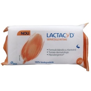 Servetele intime, 15 bucati, Lactacyd