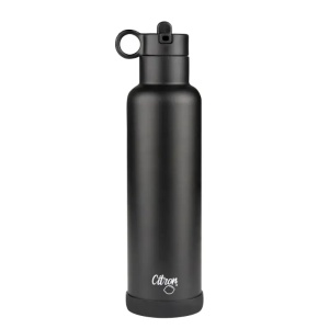 Sticla termos neagra cu pai, 750 ml, Citron
