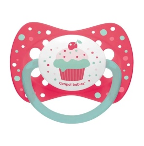Suzeta simetrica silicon Cupcake pink, 6-18L+, 23/283, Canpol