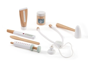 Trusa doctorului din lemn pentru dezvoltare copii, white, Kids Concept - Img 3