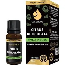 Ulei esential integral de mandarin verde Citrus Reticulata, 10ml, Cosmopharm