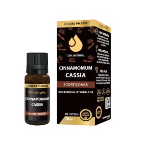 Ulei esential integral de scortisoara Cinnamomum cassia, 10ml, Cosmopharm