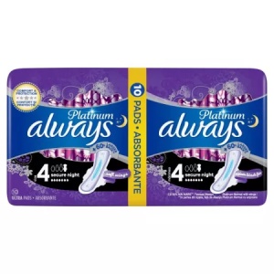 Absorbante Always Platinum UltraNight duo, nr. 4, 7 picaturi, 10 bucati, P&G
