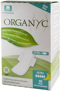 Absorbante intime SuperFlow din bumbac organic, 10 bucati, Organyc
