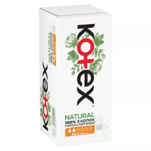 Absorbante zilnice Natural Normal, 40 bucati, Kotex