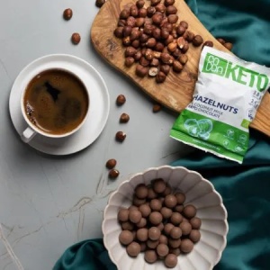 Alune invelite in ciocolata cu cocos bio Keto, 70g, Cocoa - Img 2