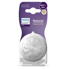AVENT Tetina Natural Response 2orif 1m+, 2buc, SCY963/02 - Img 2