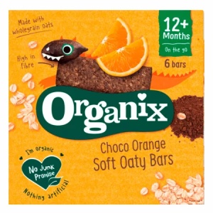 Batoane din ovaz integral cu cacao bio, +12 luni, 6 bucati, Organix
