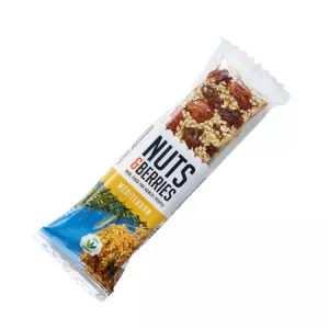 Baton crocant Mediterran cu nuci, stafide, curmale si susan eco, 40g, Nutsandberries