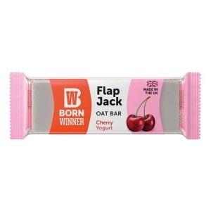 Baton de ovaz cu cirese si iaurt Flap Jack, 100g, Born Winner