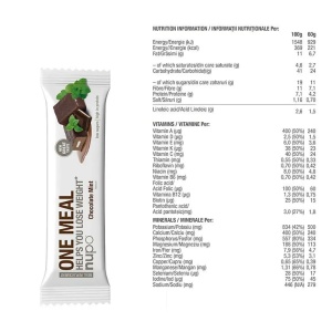 Baton One Meal Ciocolata cu menta, 60g, Nupo - Img 2