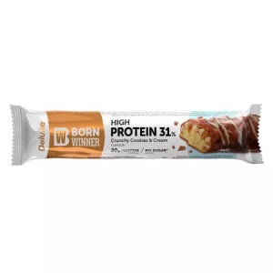 Baton proteic 31% cu biscuiti si crema DeLuxe, 64g, Born Winner