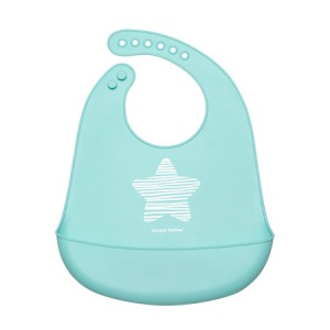 Baveta din silicon cu buzunar Pastel blue 4l+, 74/024, Canpol