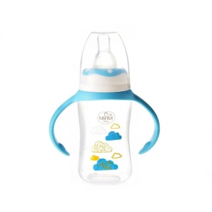 Biberon cu manere, tetina silicon, 3l+, 125ml, Minut Baby - Img 3