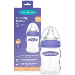 Biberon tetina din silicon flux lent, 160 ml, 75820, Lansinoh